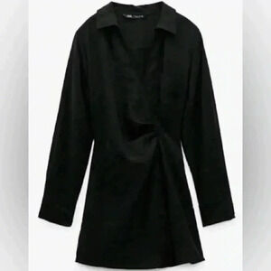 NWT Zara Black Wrap Dress‎